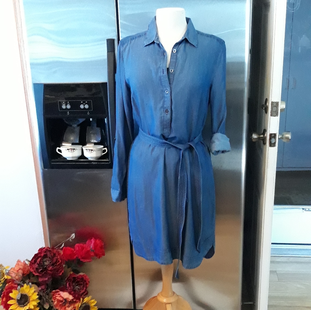 Ann Taylor Blue Midi Dress